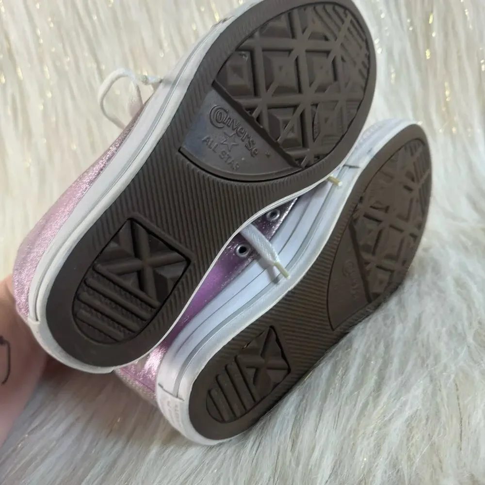 Converse Womens CTAS Lux Mid Wedge Sneakers Shoes Pink 556779C Textile 6.5